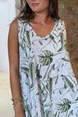 Made in Italy Tiki Pure Cotton Midi Dress White /43 =
